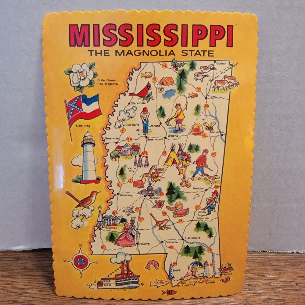 Mississippi State Post Card - VINTAGE